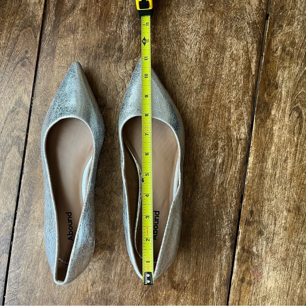 Silver Pointed Flats - Picture 9 of 11